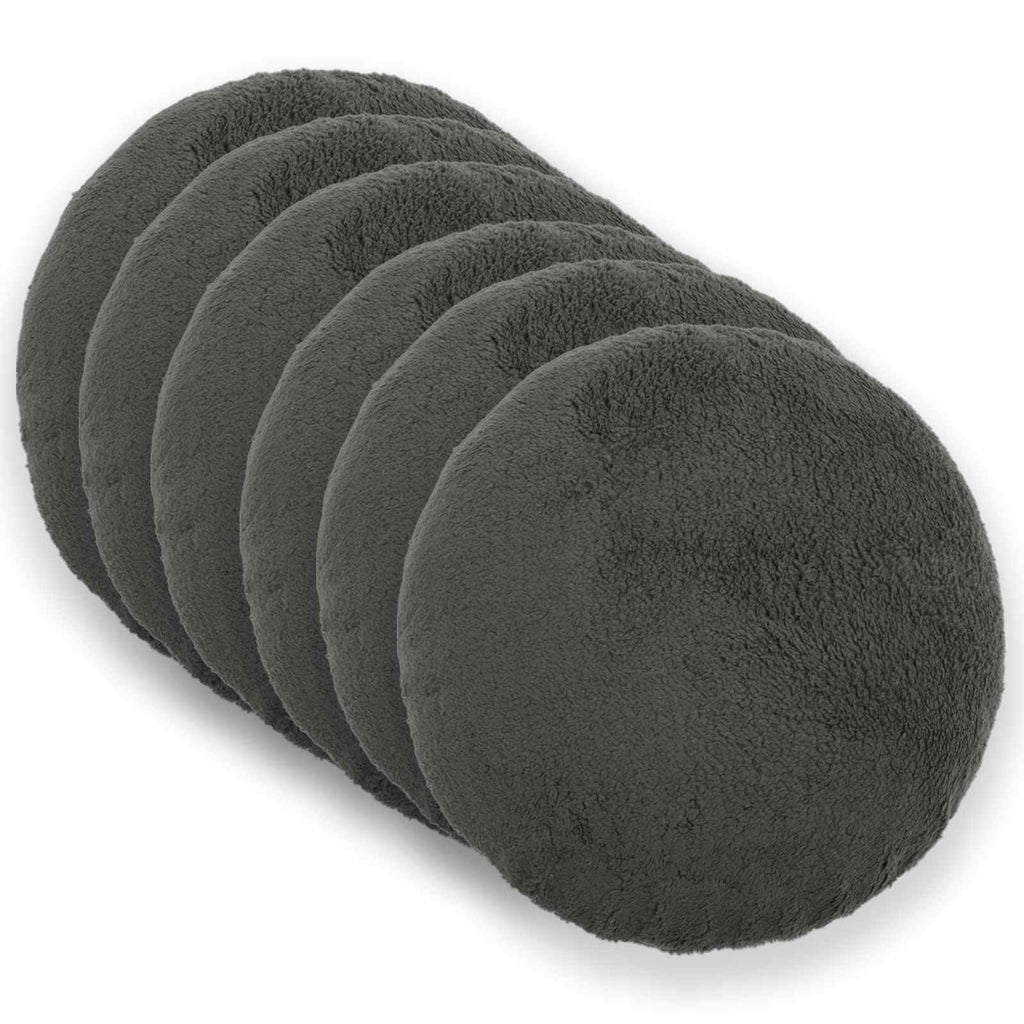 vidaXL Poszewka na poduszkę 6 pcs HEERLEN ciemnoszary Ø 60 cm Bouclé