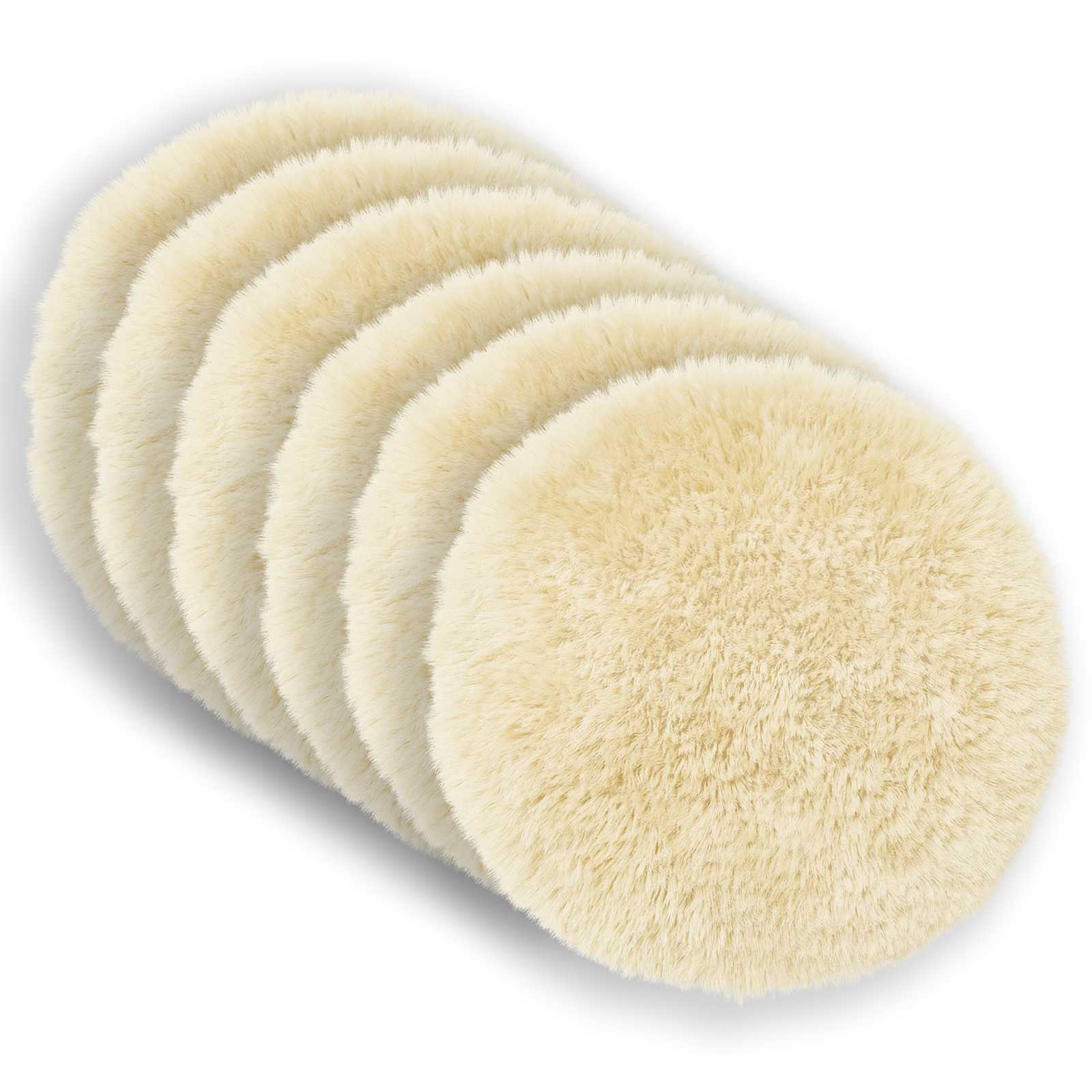 vidaXL Poszewka na poduszkę 6 pcs HEERLEN kremowy Ø 60 cm Fleece PV