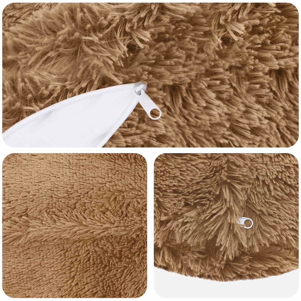 vidaXL Poszewka na poduszkę 2 pcs HEERLEN Ciemnoszary Ø 60 cm