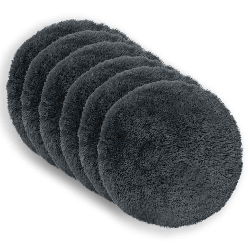 vidaXL Poszewka na poduszkę 6 pcs HEERLEN antracytowy Ø 60 cm
