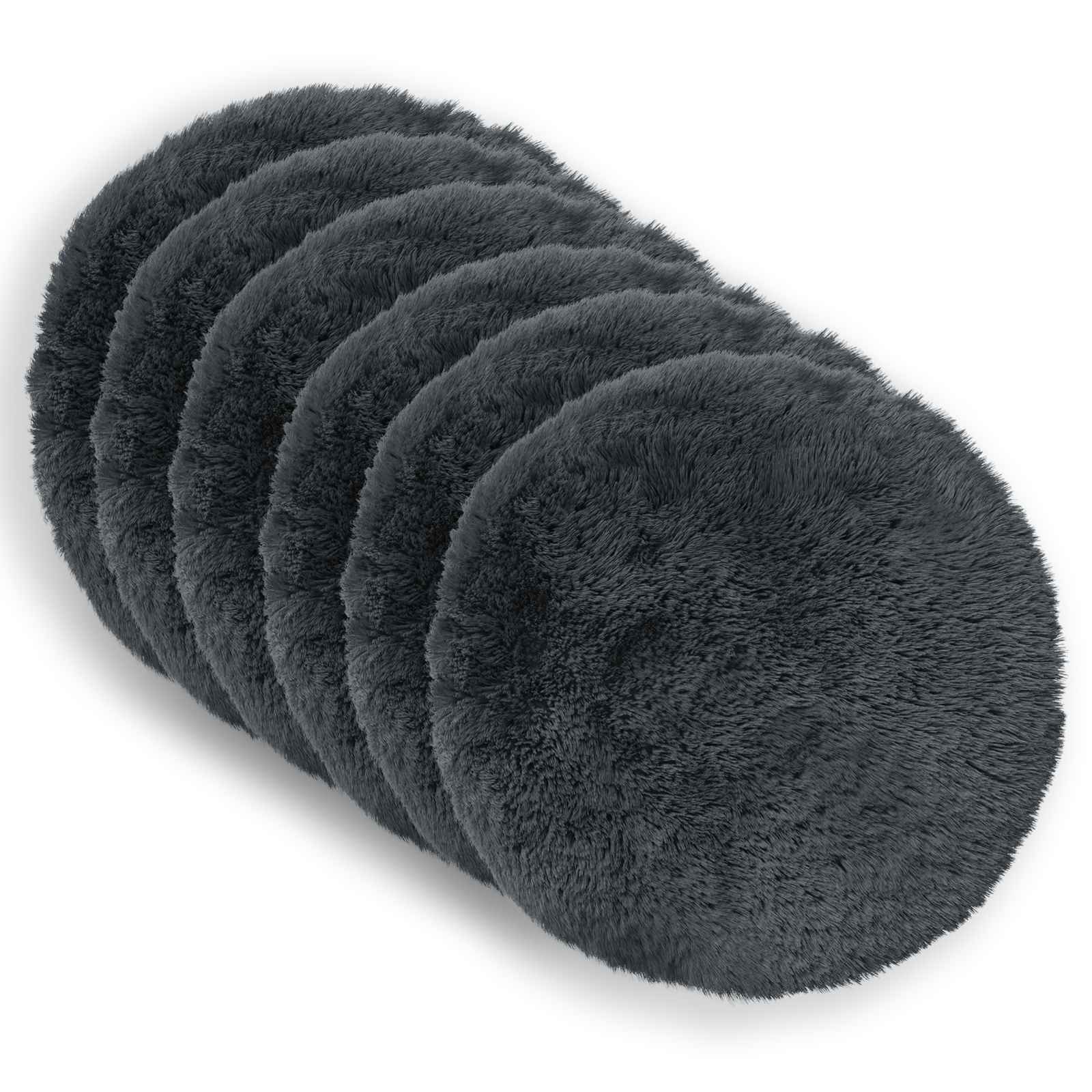 vidaXL Poszewka na poduszkę 6 pcs HEERLEN antracytowy Ø 60 cm