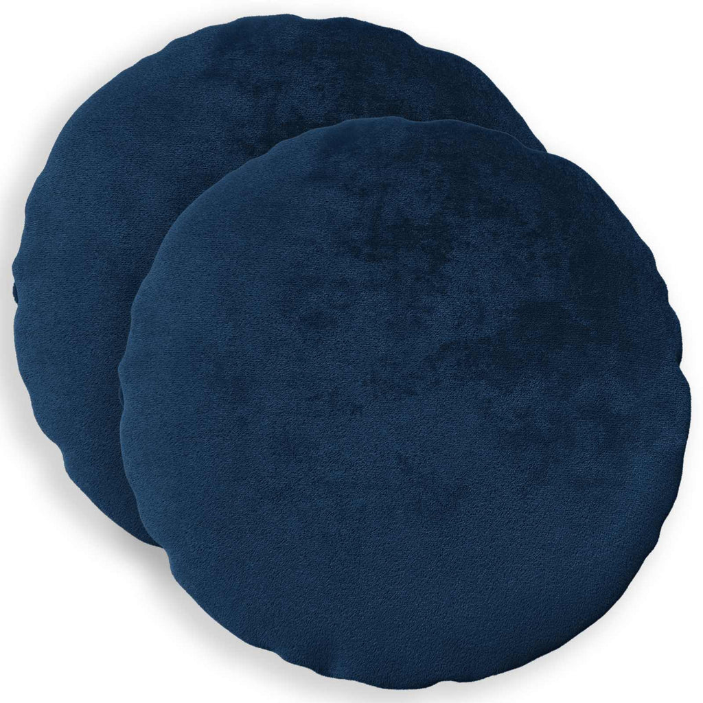vidaXL Poszewka na poduszkę 2 pcs HEERLEN Granatowy Ø 60 cm Flanela