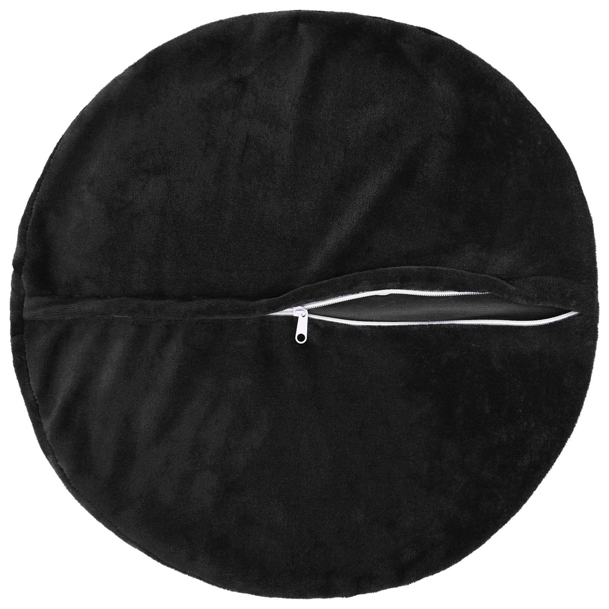 vidaXL Poszewka na poduszkę 6 pcs HEERLEN Czarny Ø 60 cm Flanela
