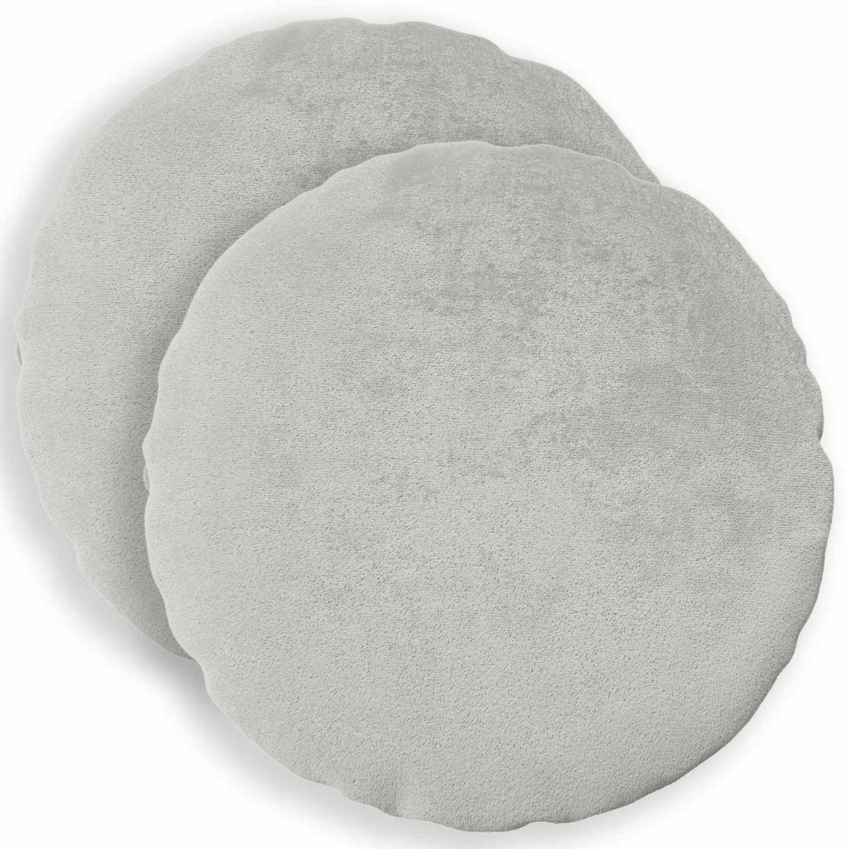vidaXL Poszewka na poduszkę 2 pcs HEERLEN jasnoszary Ø 60 cm Flanela