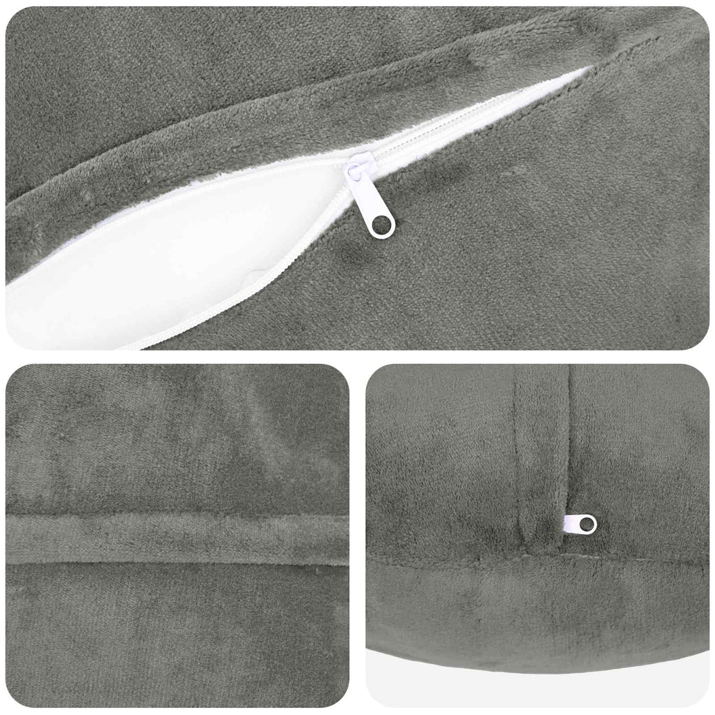 vidaXL Poszewka na poduszkę 2 pcs HEERLEN ciemnoszary Ø 60 cm Flanela