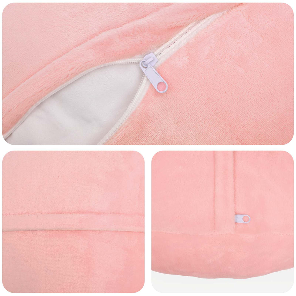 vidaXL Poszewka na poduszkę 6 pcs HEERLEN różowy Ø 60 cm Flanela