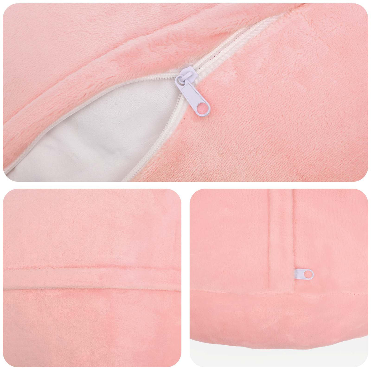vidaXL Poszewka na poduszkę 6 pcs HEERLEN różowy Ø 60 cm Flanela