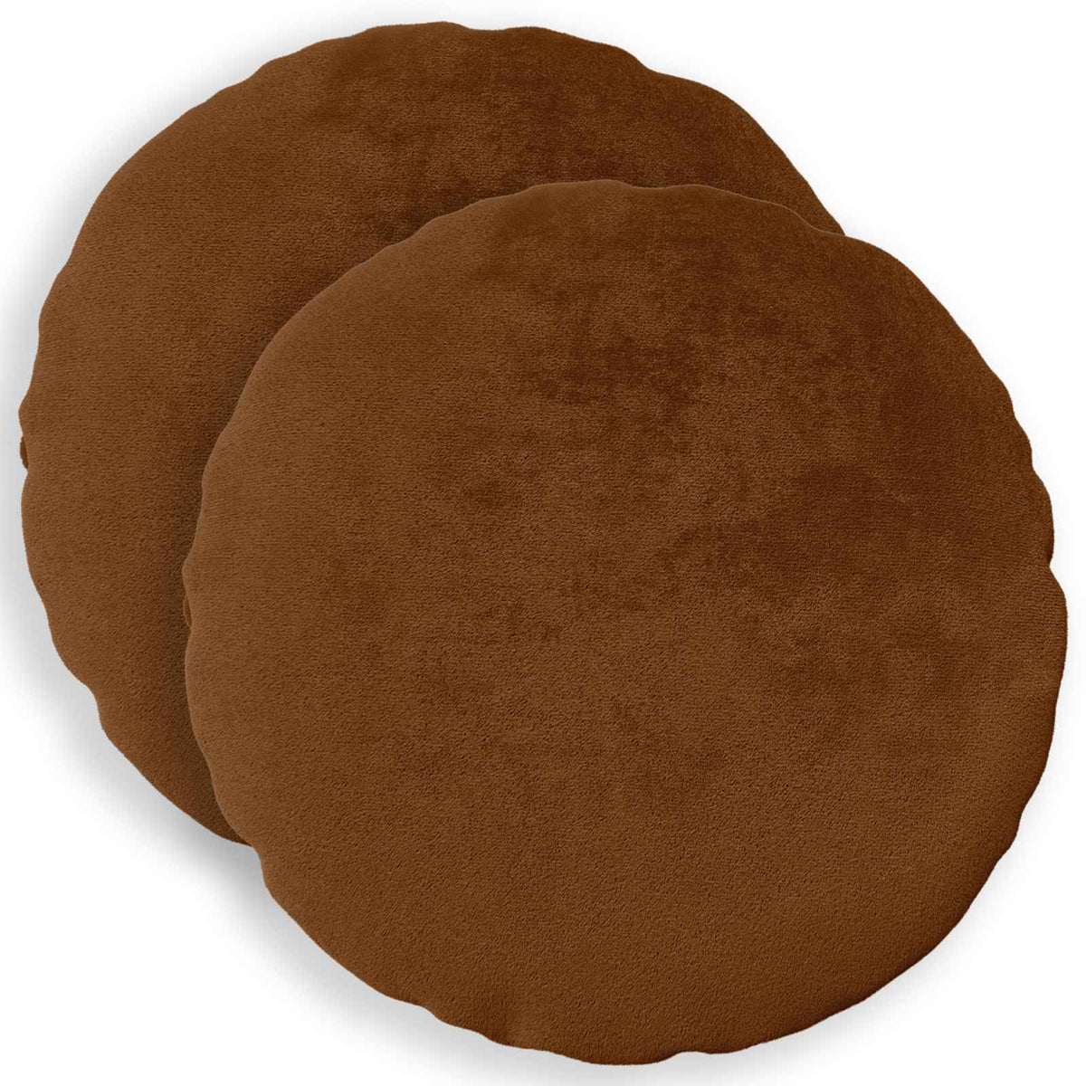 vidaXL Poszewka na poduszkę 2 pcs HEERLEN Jasny Brąz Ø 60 cm Flanela