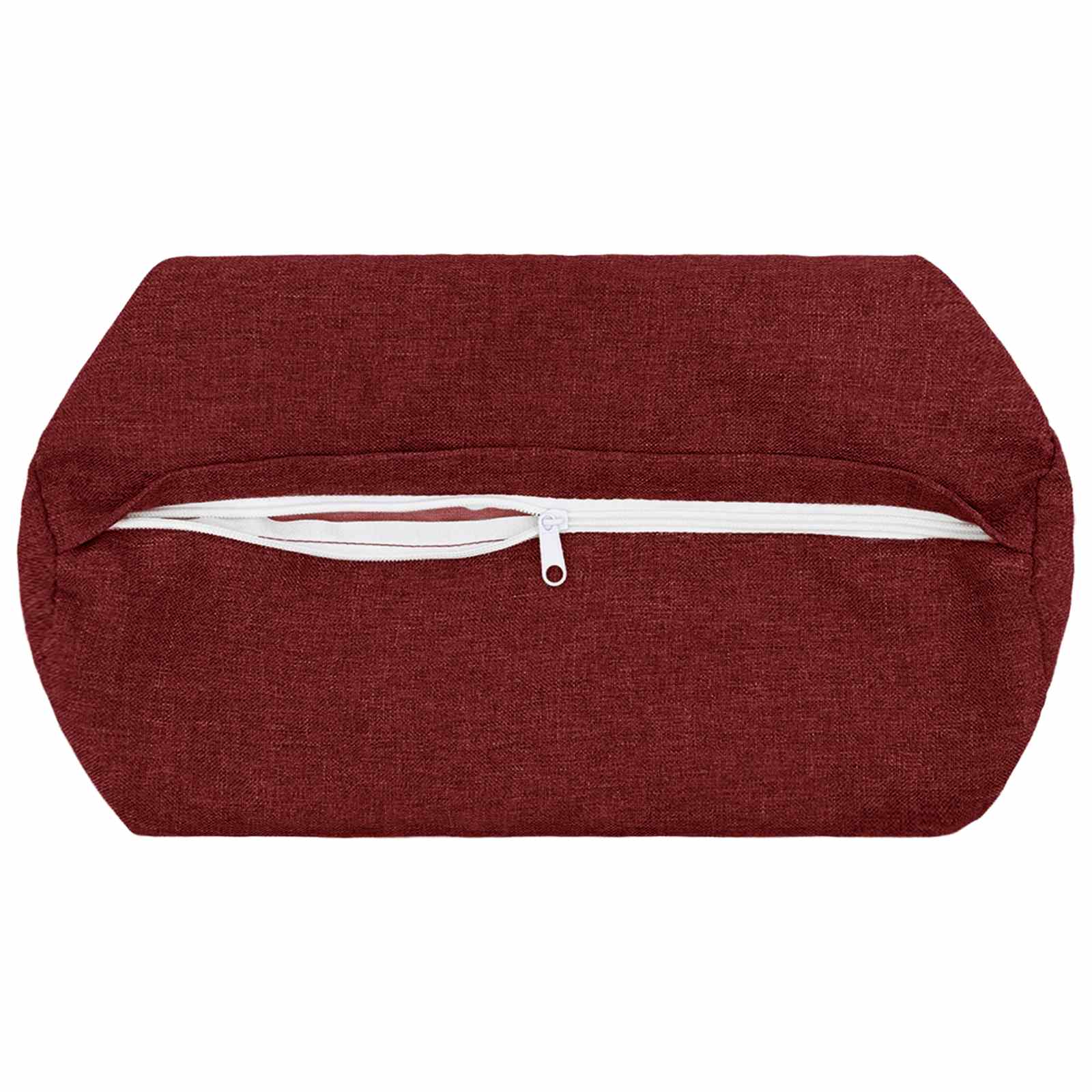 vidaXL Poszewka na poduszkę 2 szt. HEERLEN Czerwone wino Ø 15 x 40 cm