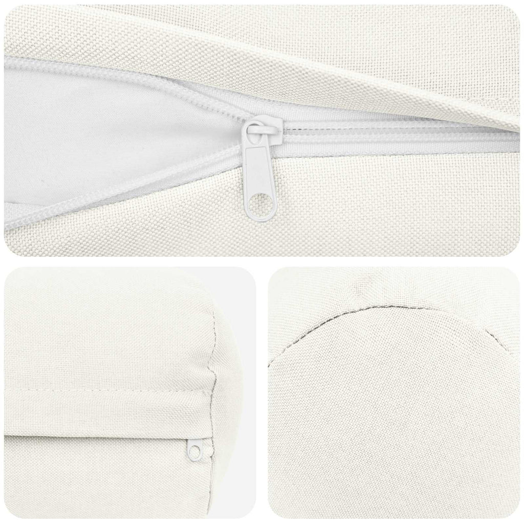 vidaXL Poszewka na poduszkę 6 szt. HEERLEN Biały Ø 15 x 40 cm tkanina