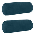 vidaXL Poszewka na poduszkę 2 pcs HEERLEN niebieski Ø 15 x 40 cm Welur