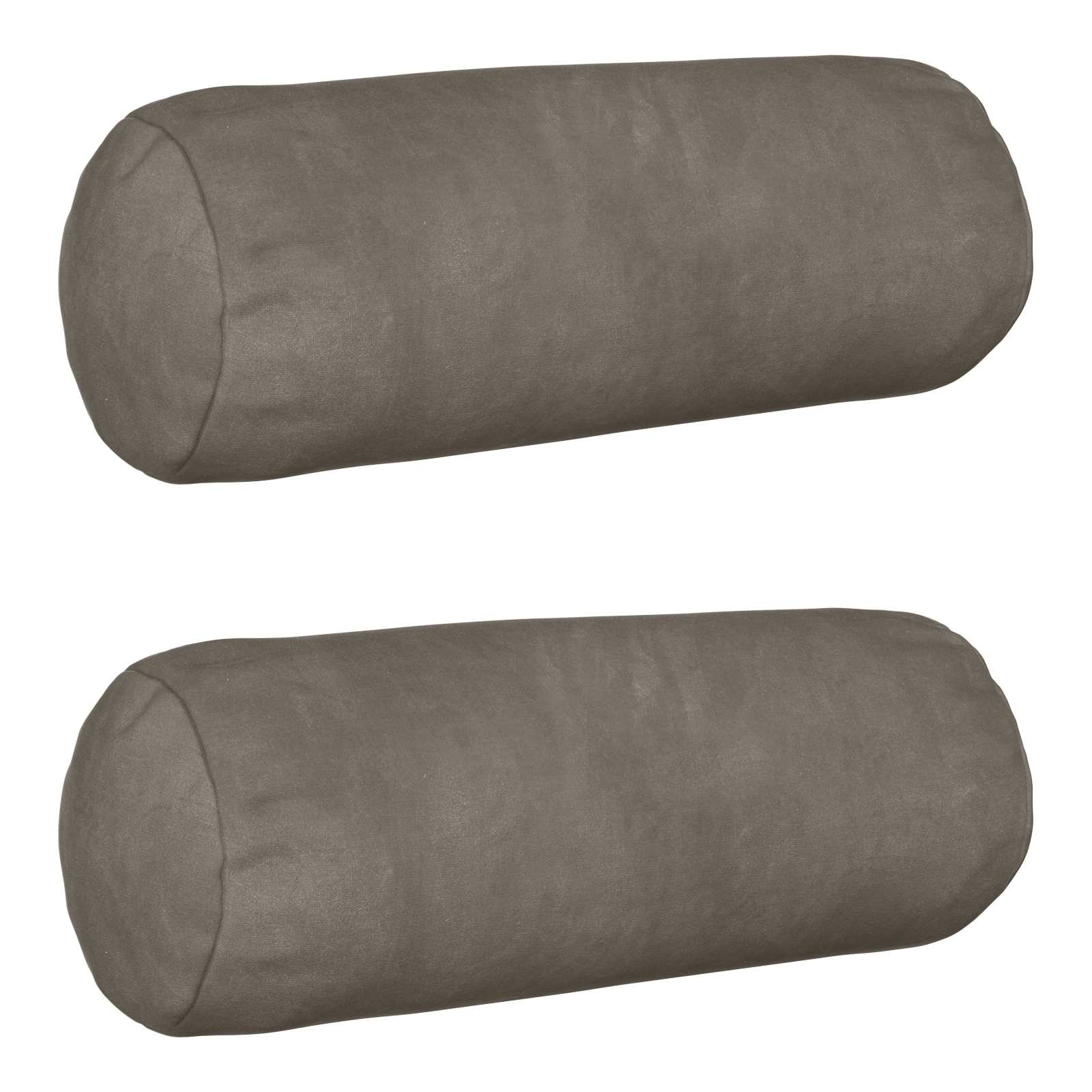 vidaXL Poszewka na poduszkę 2 pcs HEERLEN jasnoszary Ø 15 x 40 cm
