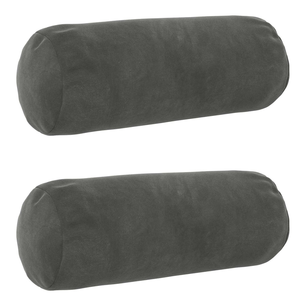 vidaXL Poszewka na poduszkę 2 pcs HEERLEN ciemnoszary Ø 15 x 40 cm