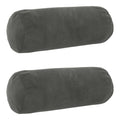 vidaXL Poszewka na poduszkę 2 pcs HEERLEN ciemnoszary Ø 15 x 40 cm