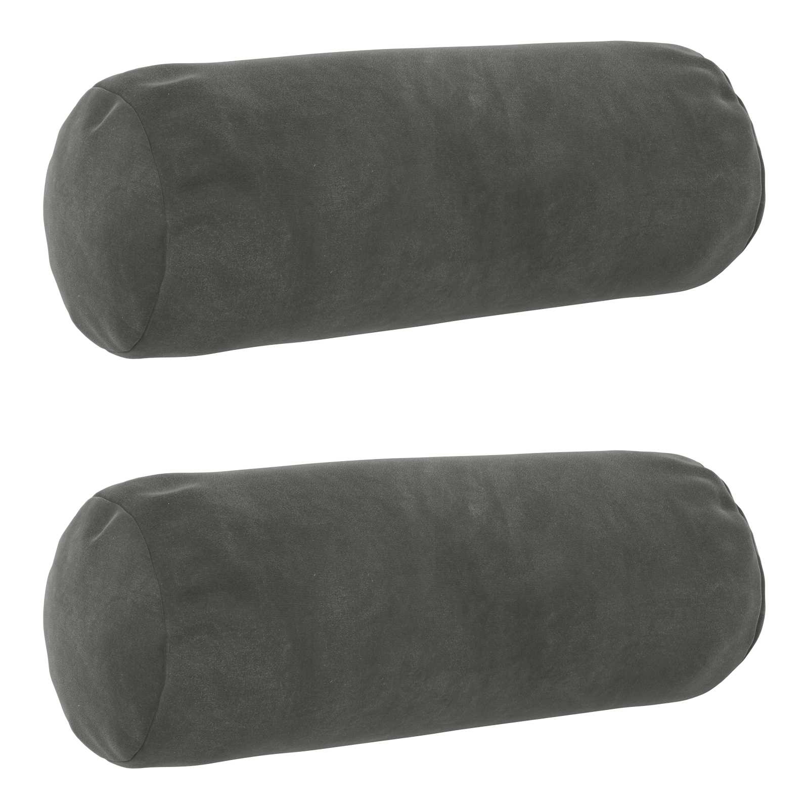 vidaXL Poszewka na poduszkę 2 pcs HEERLEN ciemnoszary Ø 15 x 40 cm