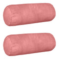 vidaXL Poszewka na poduszkę 2 pcs HEERLEN różowy Ø 15 x 40 cm Welur