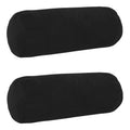 vidaXL Poszewka na poduszkę 2 pcs HEERLEN Czarny Ø 15 x 40 cm Welur