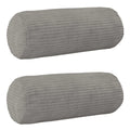 vidaXL Poszewka na poduszkę 2 pcs HEERLEN jasnoszary Ø 15 x 40 cm