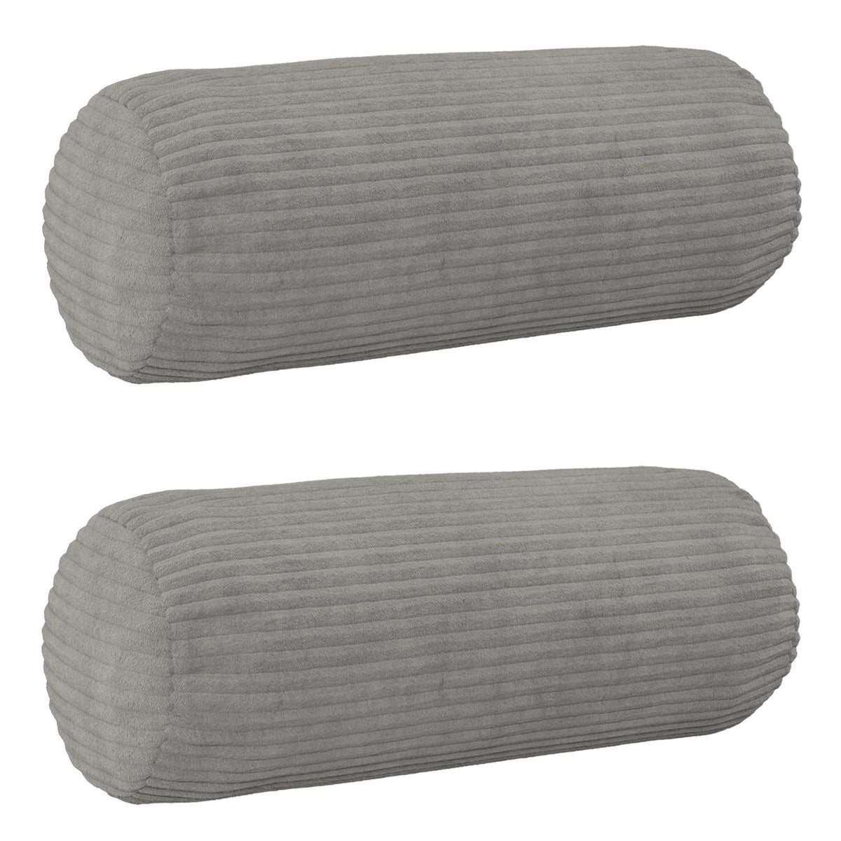 vidaXL Poszewka na poduszkę 2 pcs HEERLEN jasnoszary Ø 15 x 40 cm