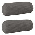 vidaXL Poszewka na poduszkę 2 pcs HEERLEN ciemnoszary Ø 15 x 40 cm
