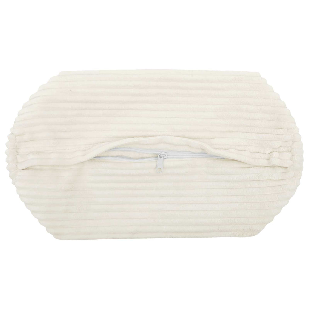 vidaXL Poszewka na poduszkę 2 pcs HEERLEN kremowy Ø 15 x 40 cm sztruks