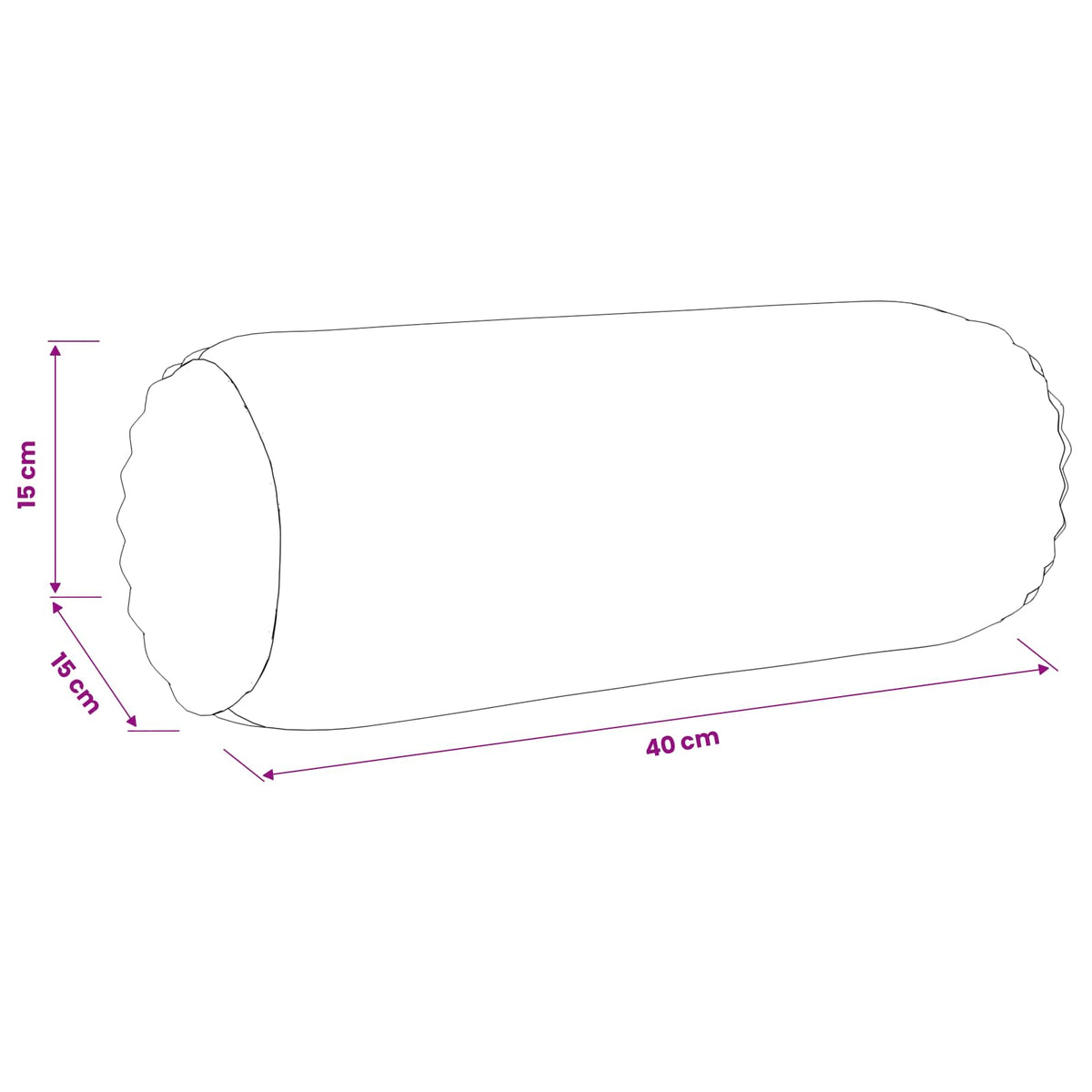 vidaXL Poszewka na poduszkę 2 pcs HEERLEN niebieski Ø 15 x 40 cm