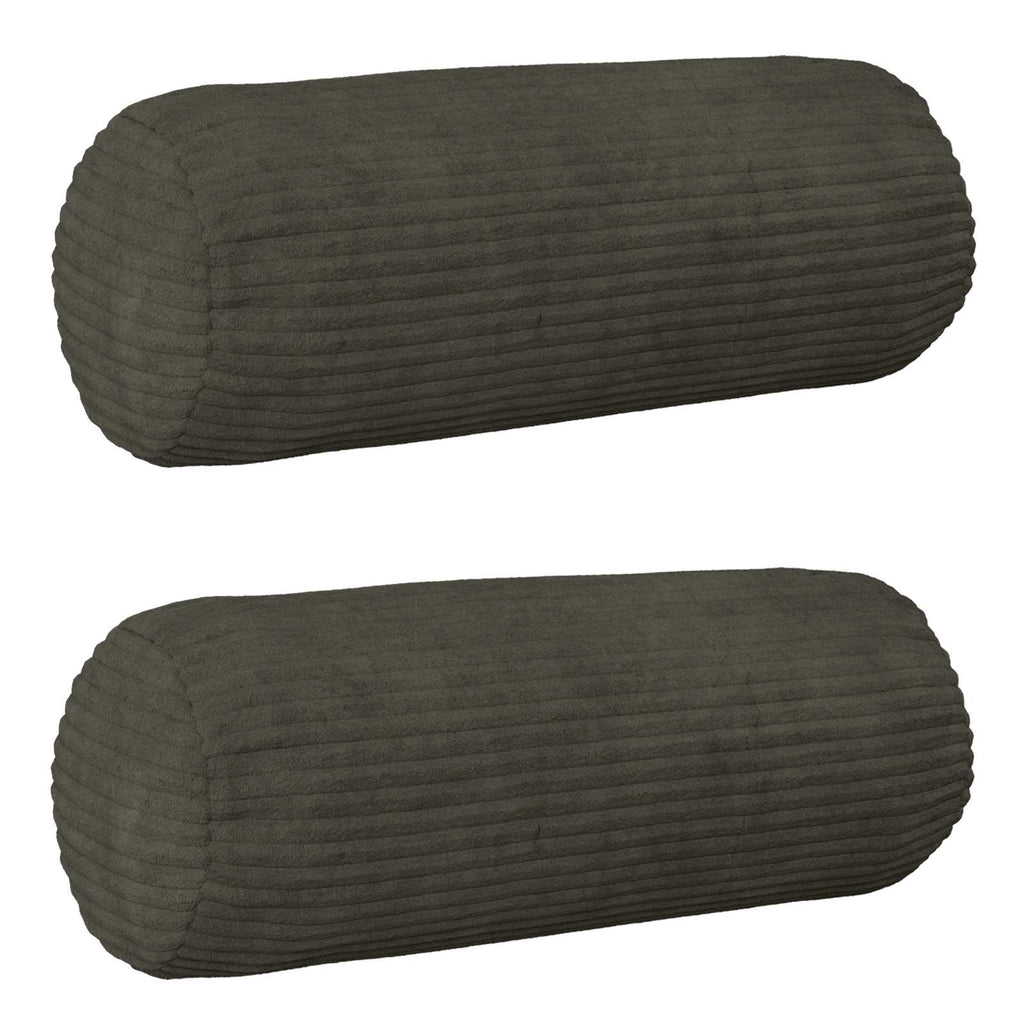 vidaXL Poszewka na poduszkę 2 pcs HEERLEN antracytowy Ø 15 x 40 cm