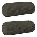 vidaXL Poszewka na poduszkę 2 pcs HEERLEN antracytowy Ø 15 x 40 cm