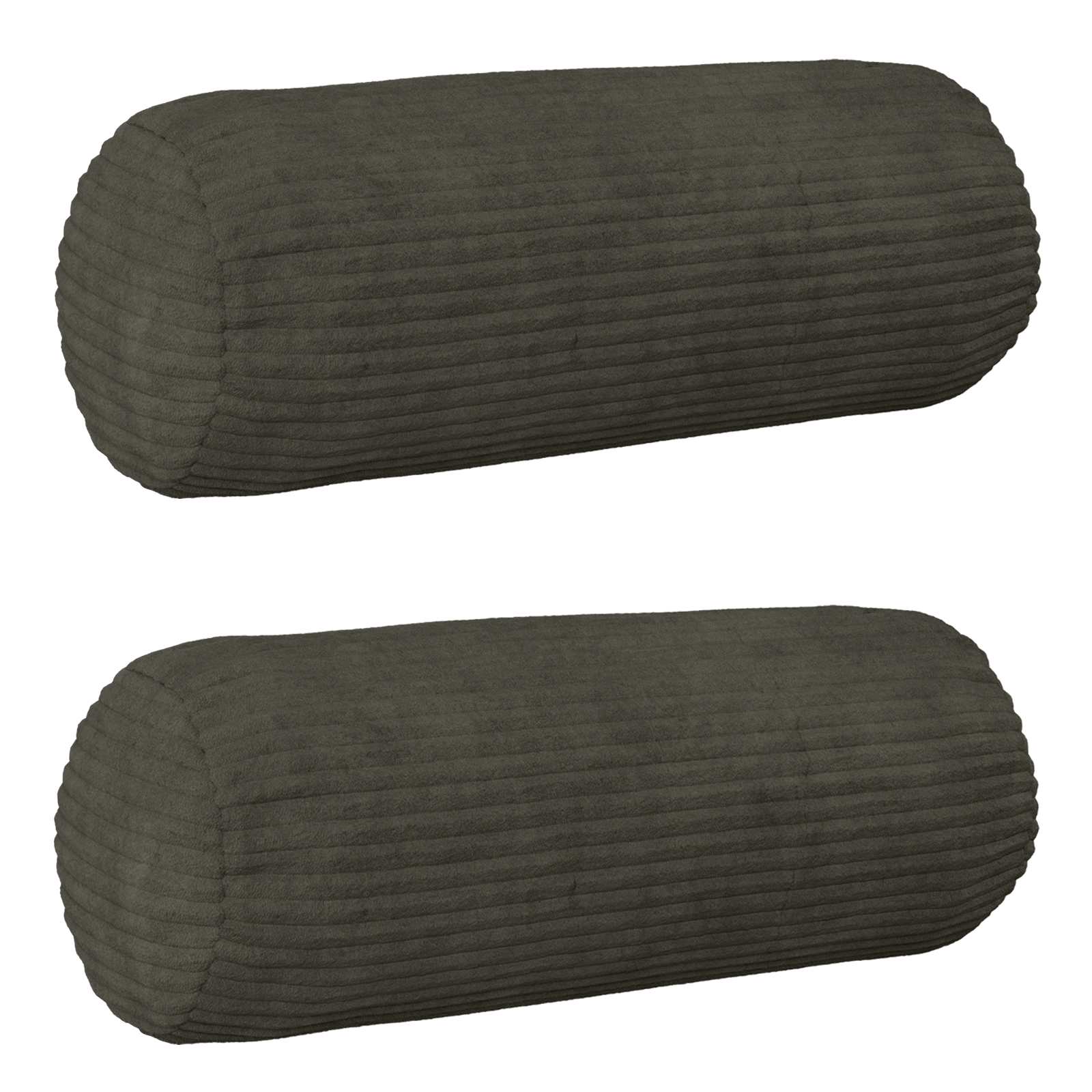 vidaXL Poszewka na poduszkę 2 pcs HEERLEN antracytowy Ø 15 x 40 cm
