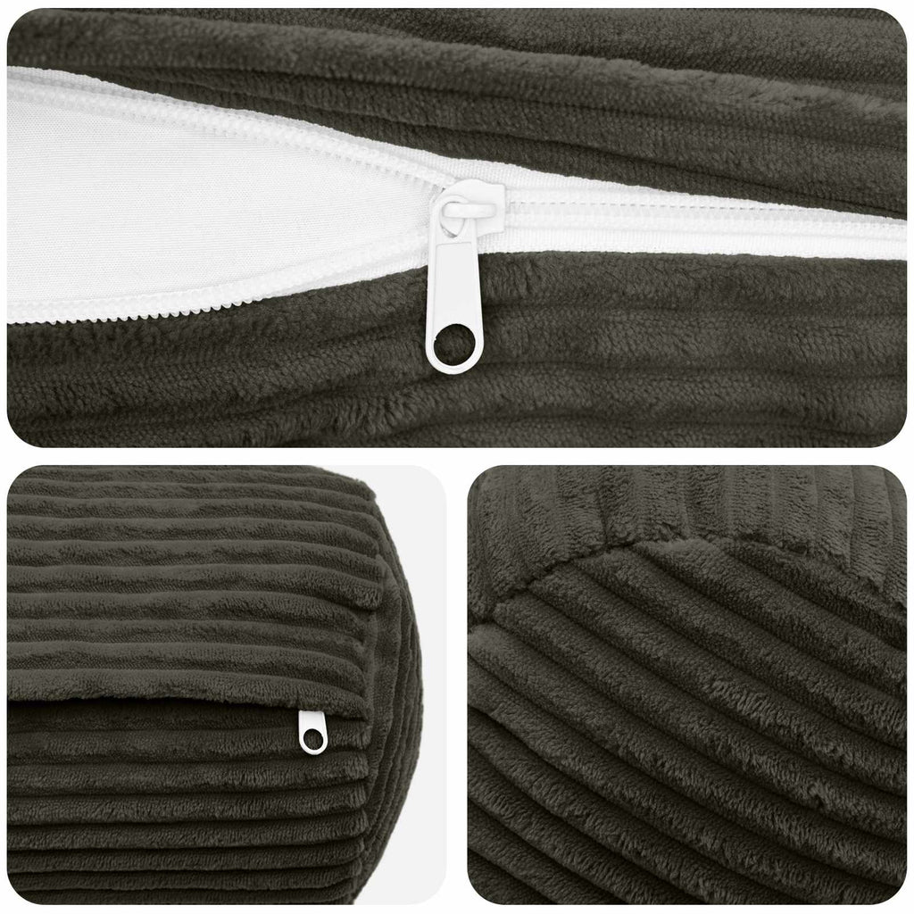 vidaXL Poszewka na poduszkę 6 pcs HEERLEN antracytowy Ø 15 x 40 cm