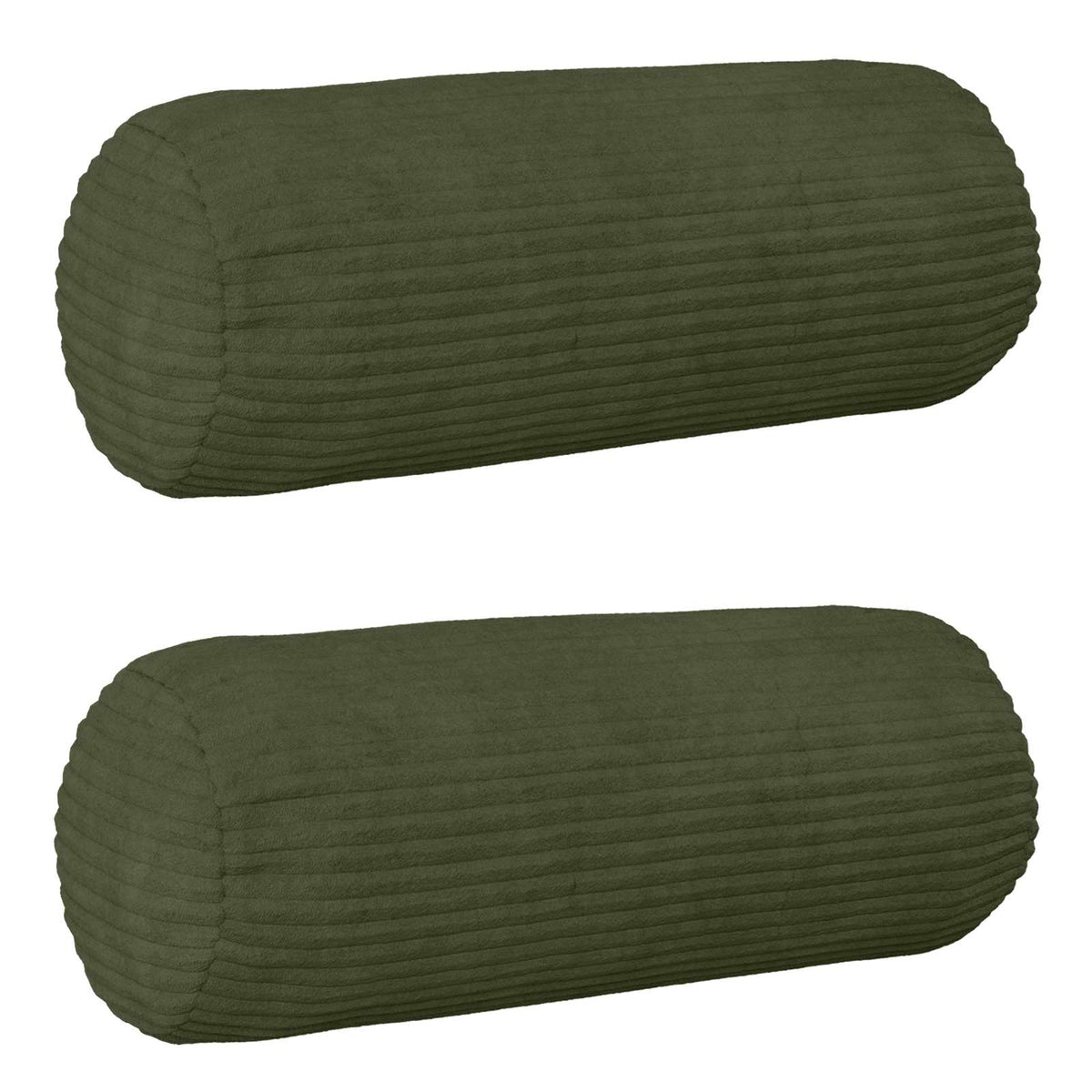 vidaXL Poszewka na poduszkę 2 pcs HEERLEN zielony Ø 15 x 40 cm sztruks