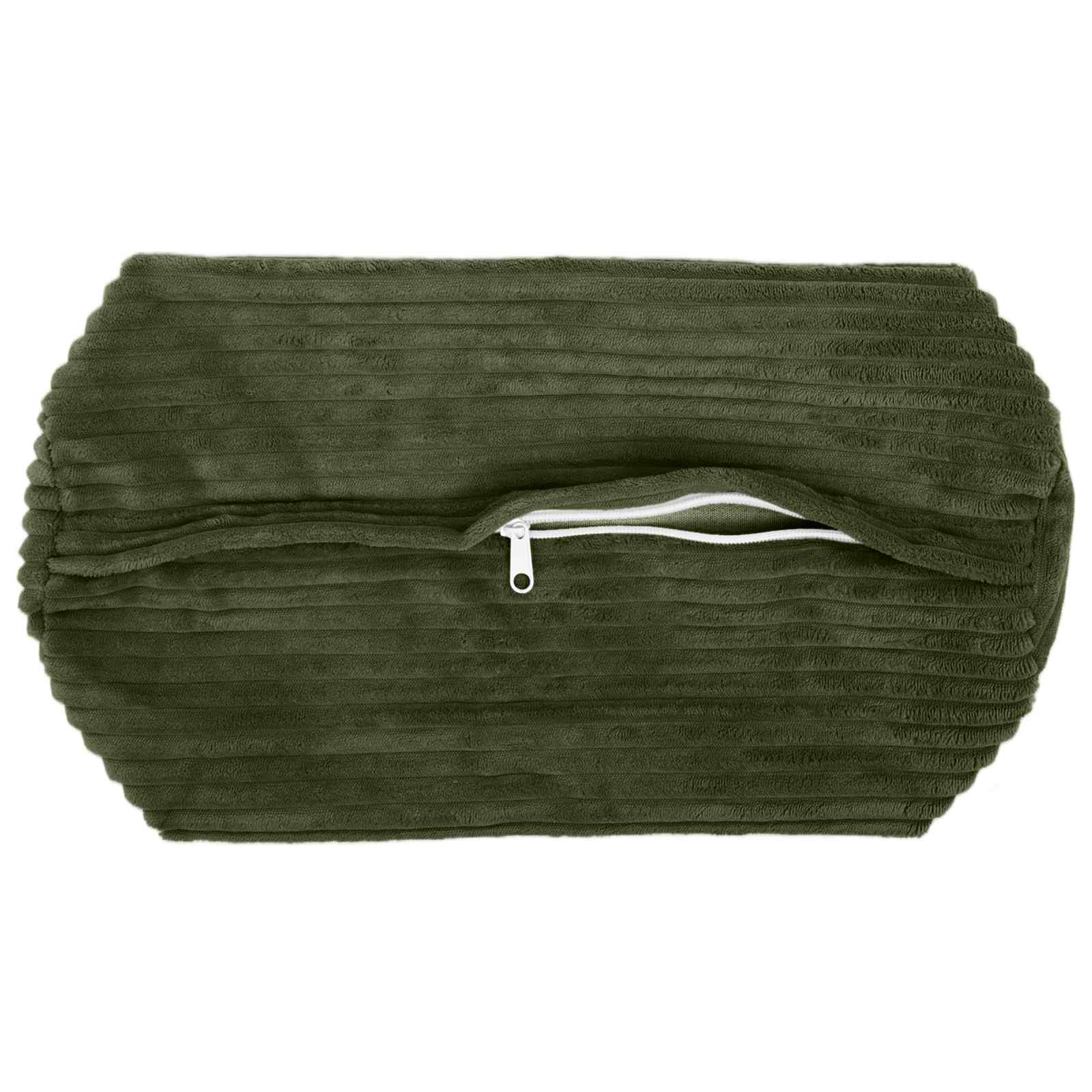 vidaXL Poszewka na poduszkę 2 pcs HEERLEN zielony Ø 15 x 40 cm sztruks