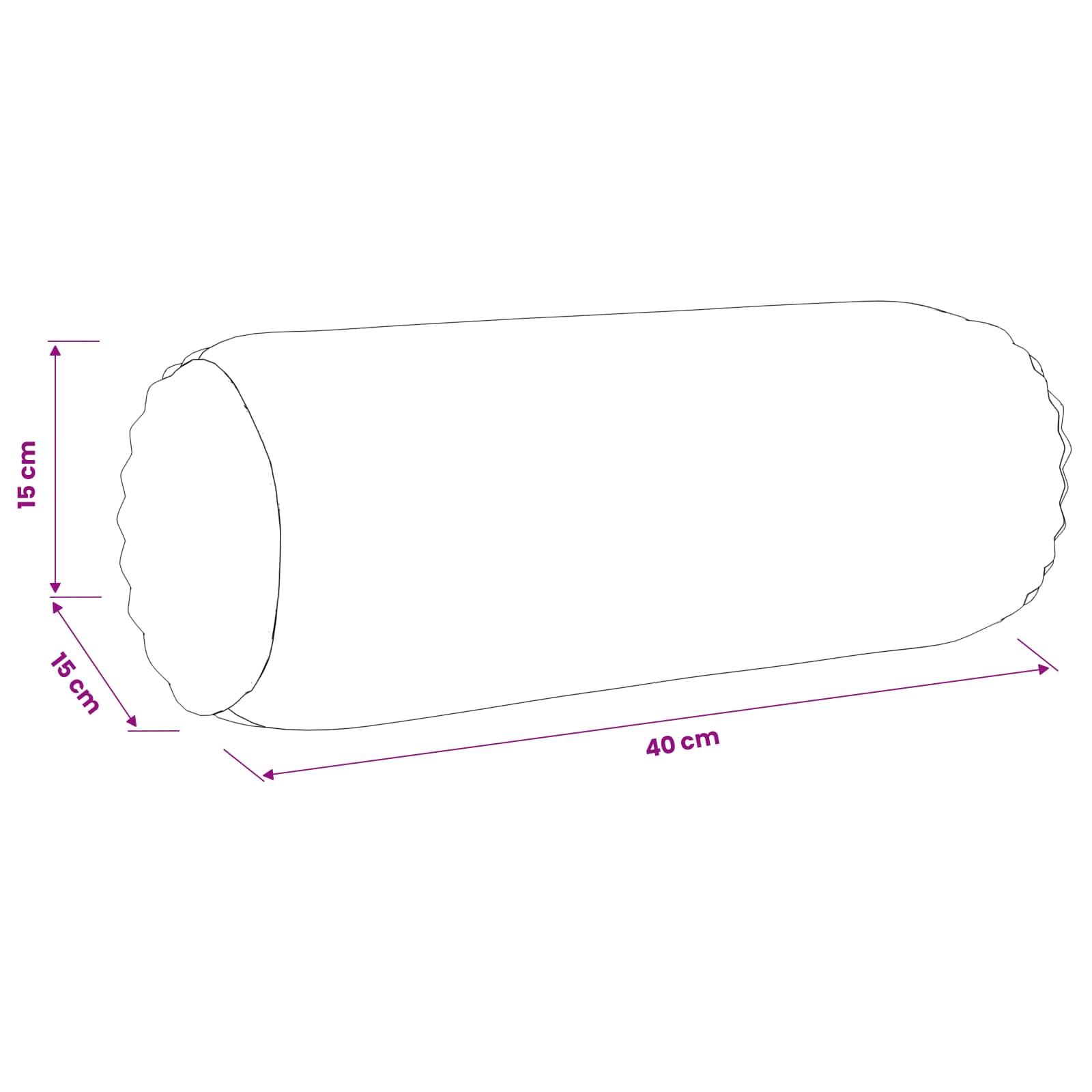 vidaXL Poszewka na poduszkę 2 pcs HEERLEN zielony Ø 15 x 40 cm sztruks