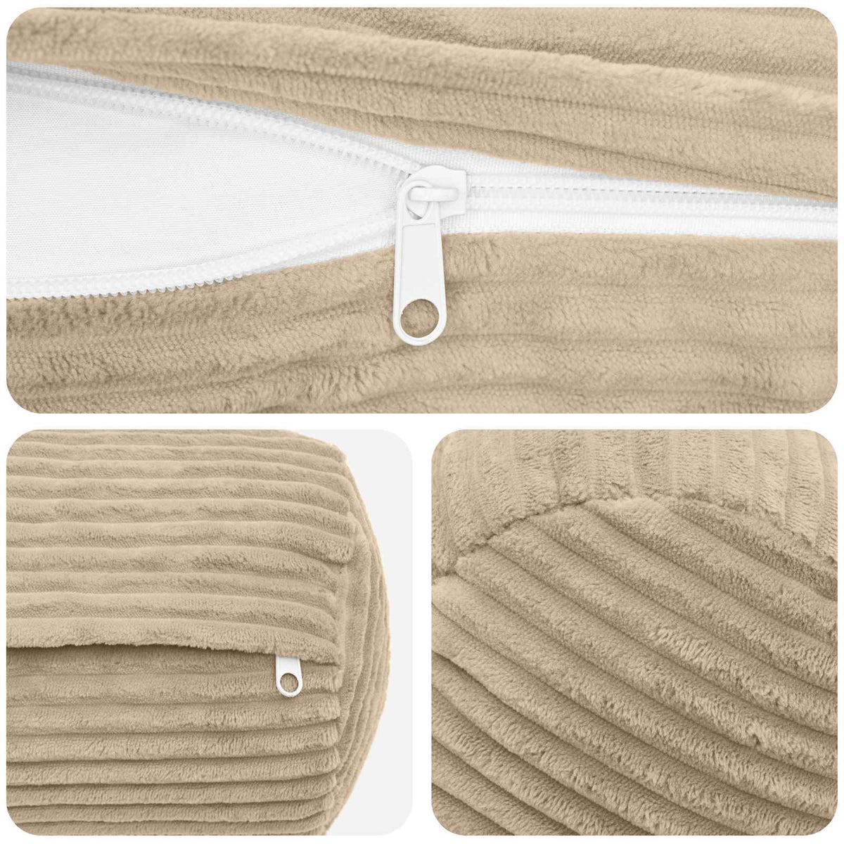 vidaXL Poszewka na poduszkę 2 pcs HEERLEN Ciemnoszary Ø 15 x 40 cm