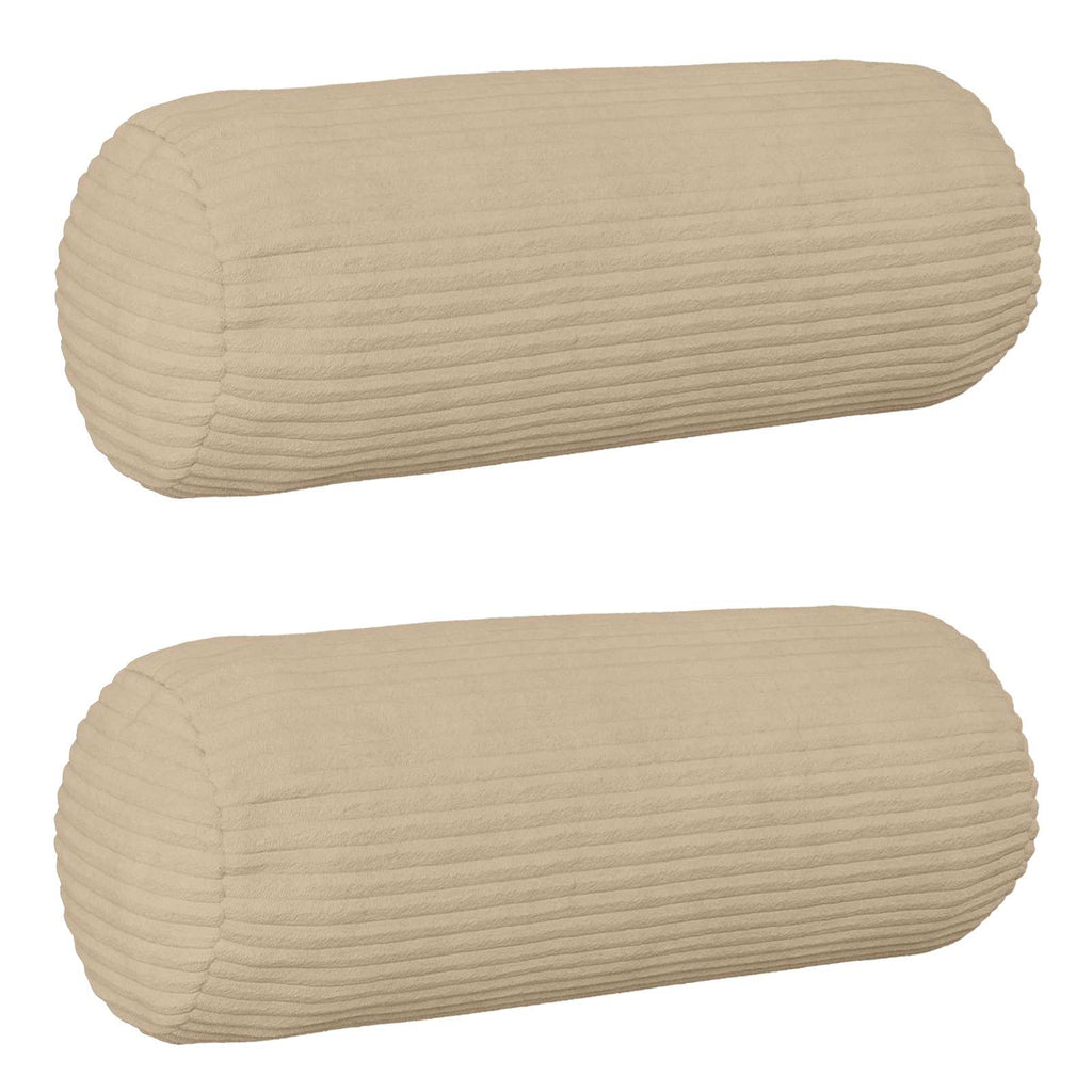 vidaXL Poszewka na poduszkę 2 pcs HEERLEN Ciemnoszary Ø 15 x 40 cm