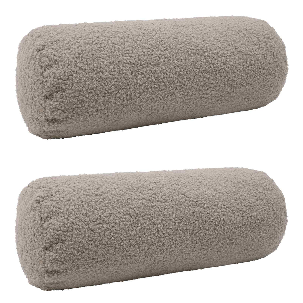 vidaXL Poszewka na poduszkę 2 pcs HEERLEN jasnoszary Ø 15 x 40 cm