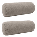 vidaXL Poszewka na poduszkę 2 pcs HEERLEN jasnoszary Ø 15 x 40 cm