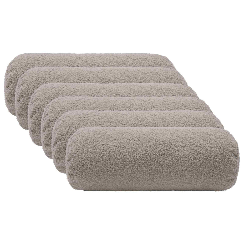 vidaXL Poszewka na poduszkę 6 pcs HEERLEN jasnoszary Ø 15 x 40 cm