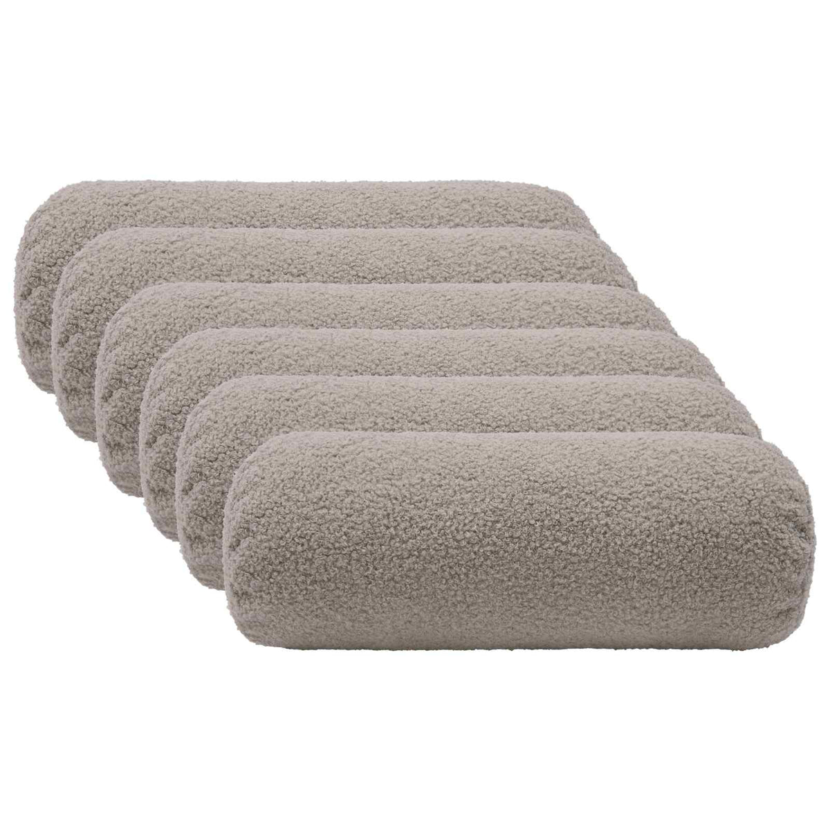 vidaXL Poszewka na poduszkę 6 pcs HEERLEN jasnoszary Ø 15 x 40 cm