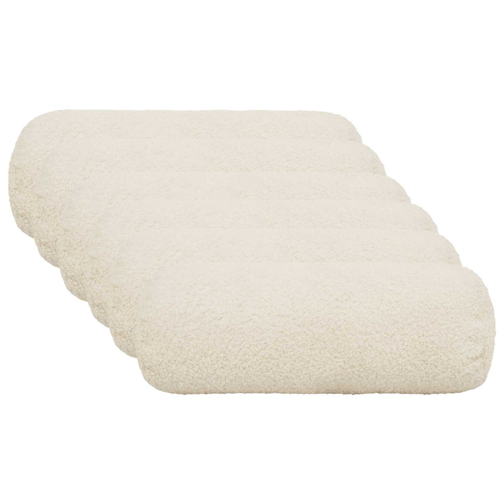vidaXL Poszewka na poduszkę 6 pcs HEERLEN kremowy Ø 15 x 40 cm Bouclé