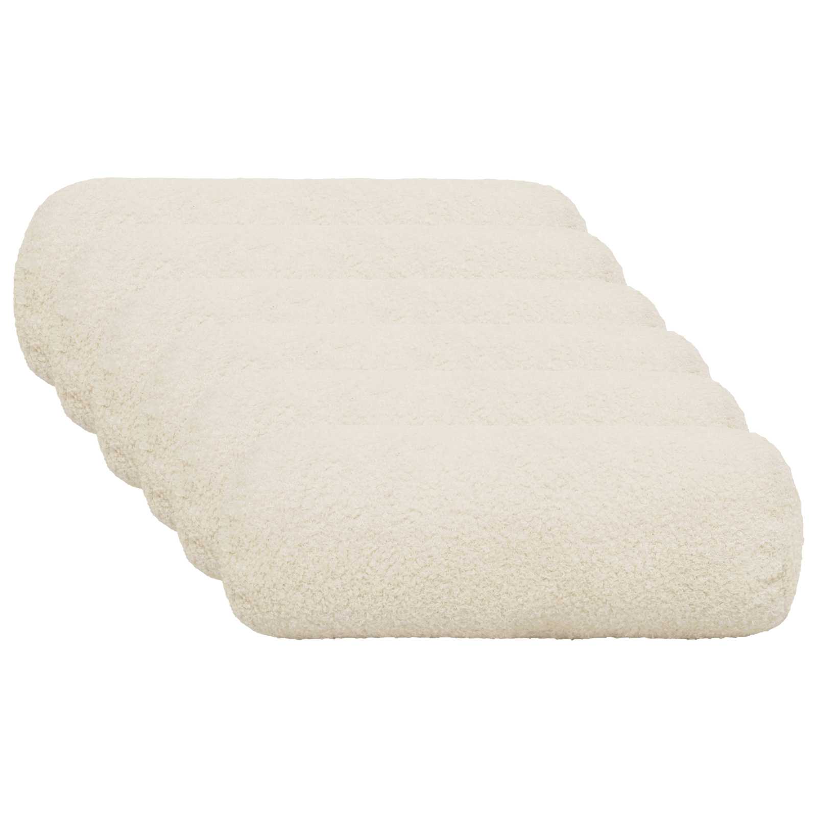 vidaXL Poszewka na poduszkę 6 pcs HEERLEN kremowy Ø 15 x 40 cm Bouclé