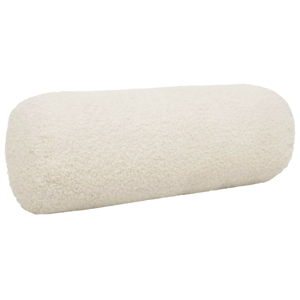 vidaXL Poszewka na poduszkę 6 pcs HEERLEN kremowy Ø 15 x 40 cm Bouclé