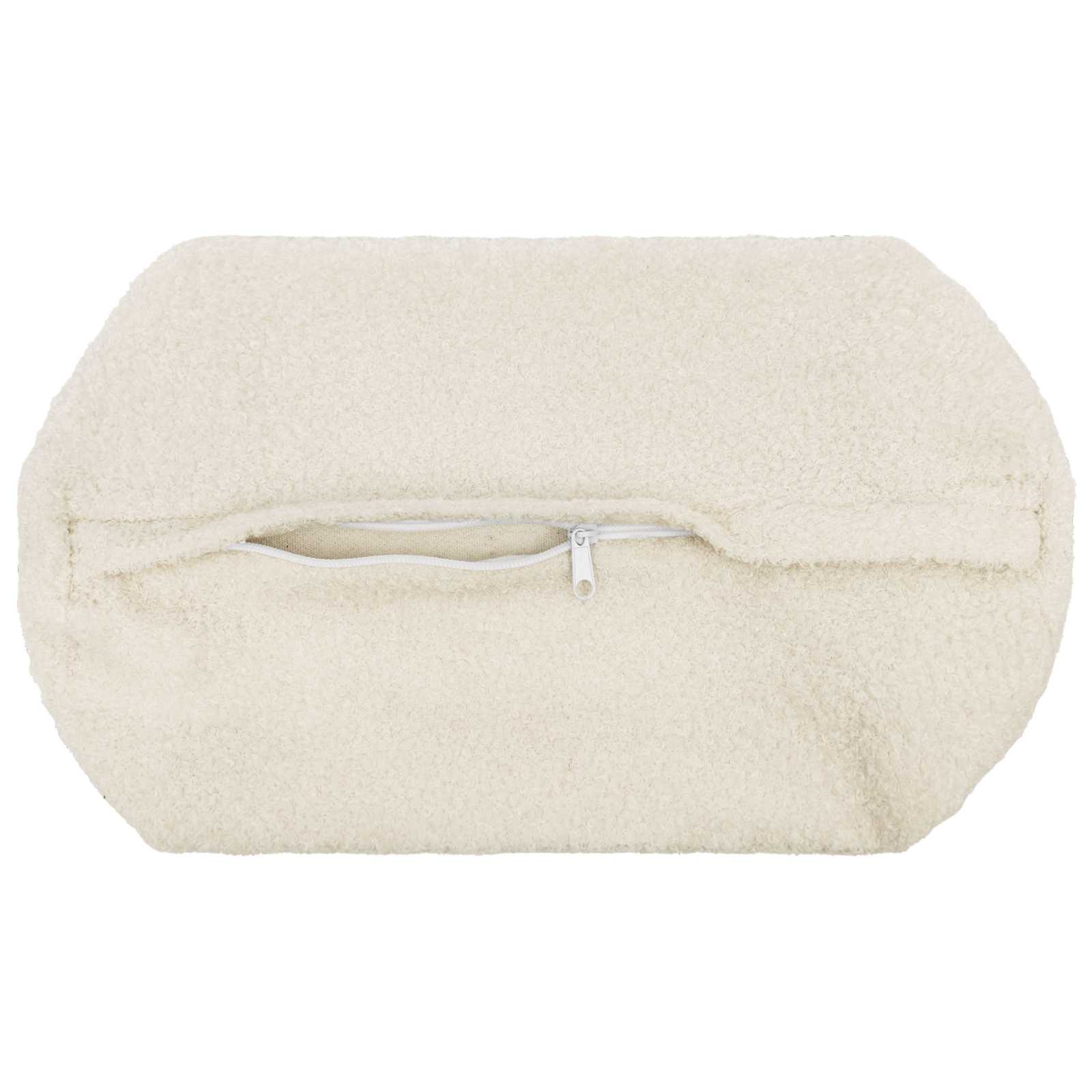 vidaXL Poszewka na poduszkę 6 pcs HEERLEN kremowy Ø 15 x 40 cm Bouclé