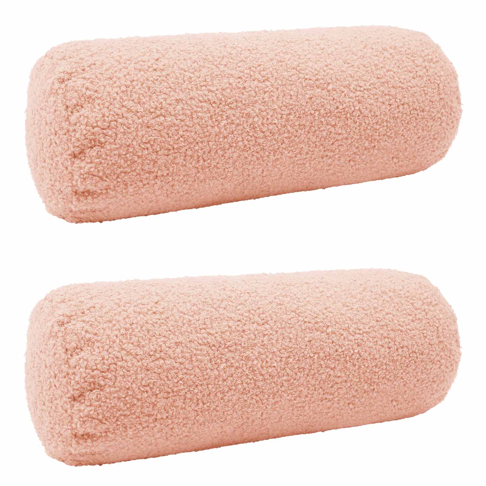 vidaXL Poszewka na poduszkę 2 pcs HEERLEN różowy Ø 15 x 40 cm Bouclé