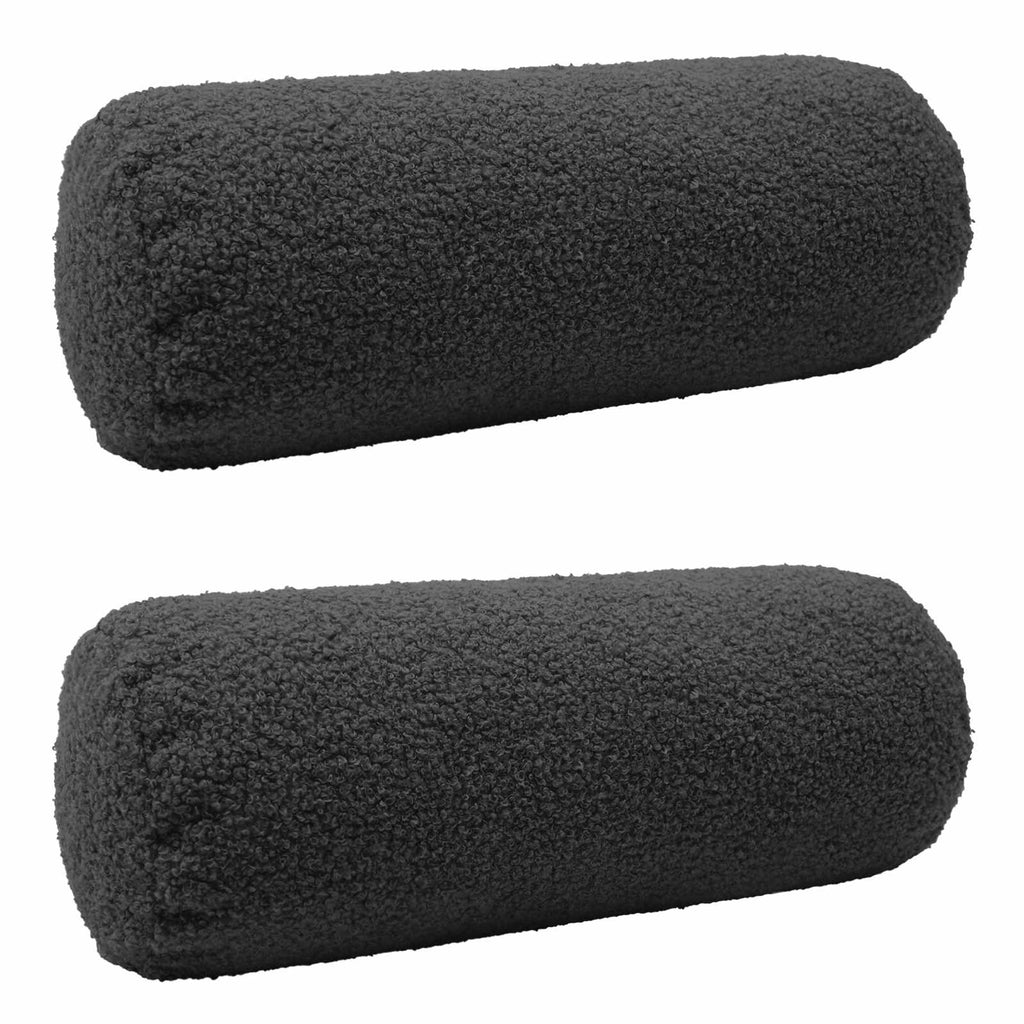 vidaXL Poszewka na poduszkę 2 pcs HEERLEN ciemnoszary Ø 15 x 40 cm