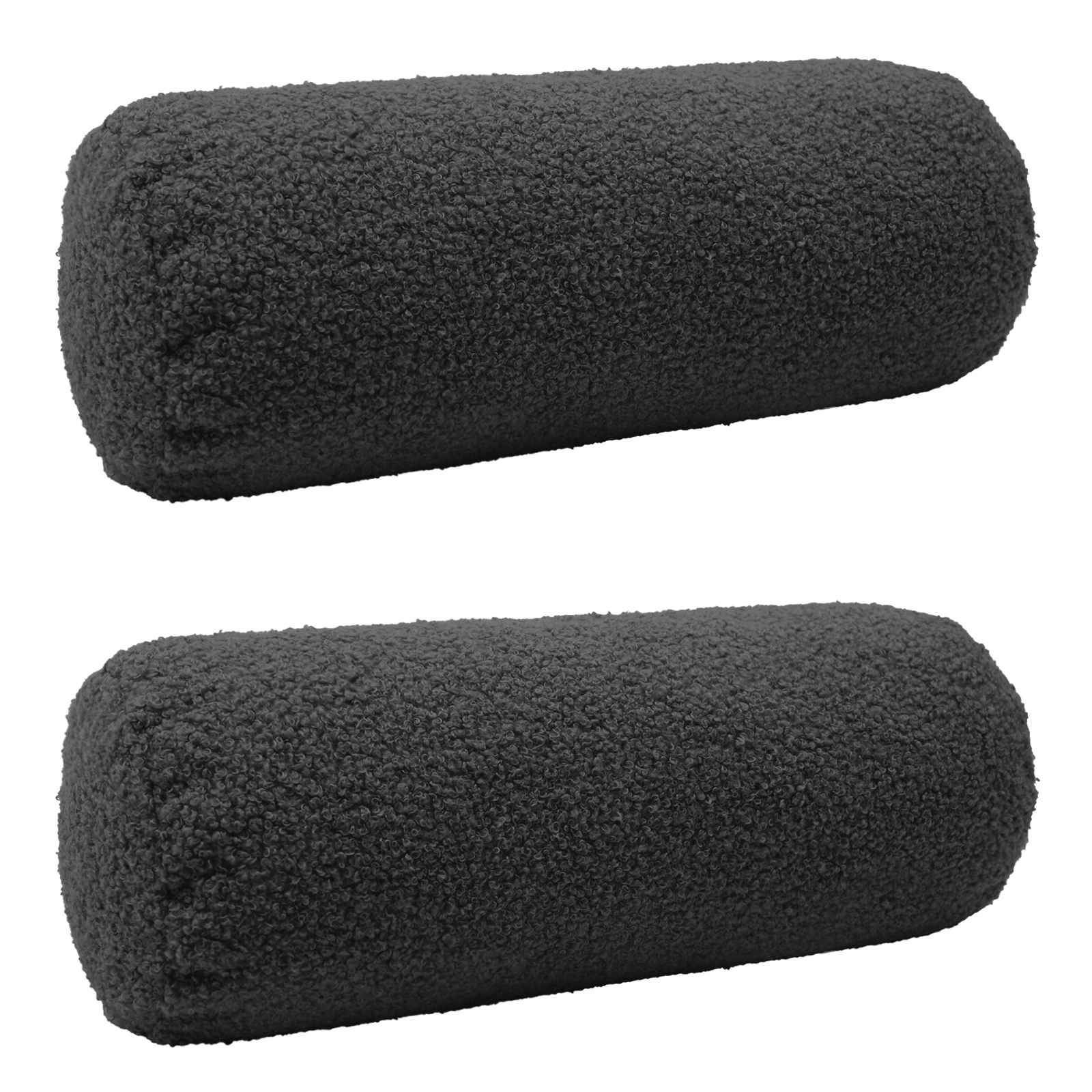 vidaXL Poszewka na poduszkę 2 pcs HEERLEN ciemnoszary Ø 15 x 40 cm