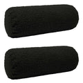 vidaXL Poszewka na poduszkę 2 pcs HEERLEN Czarny Ø 15 x 40 cm Bouclé