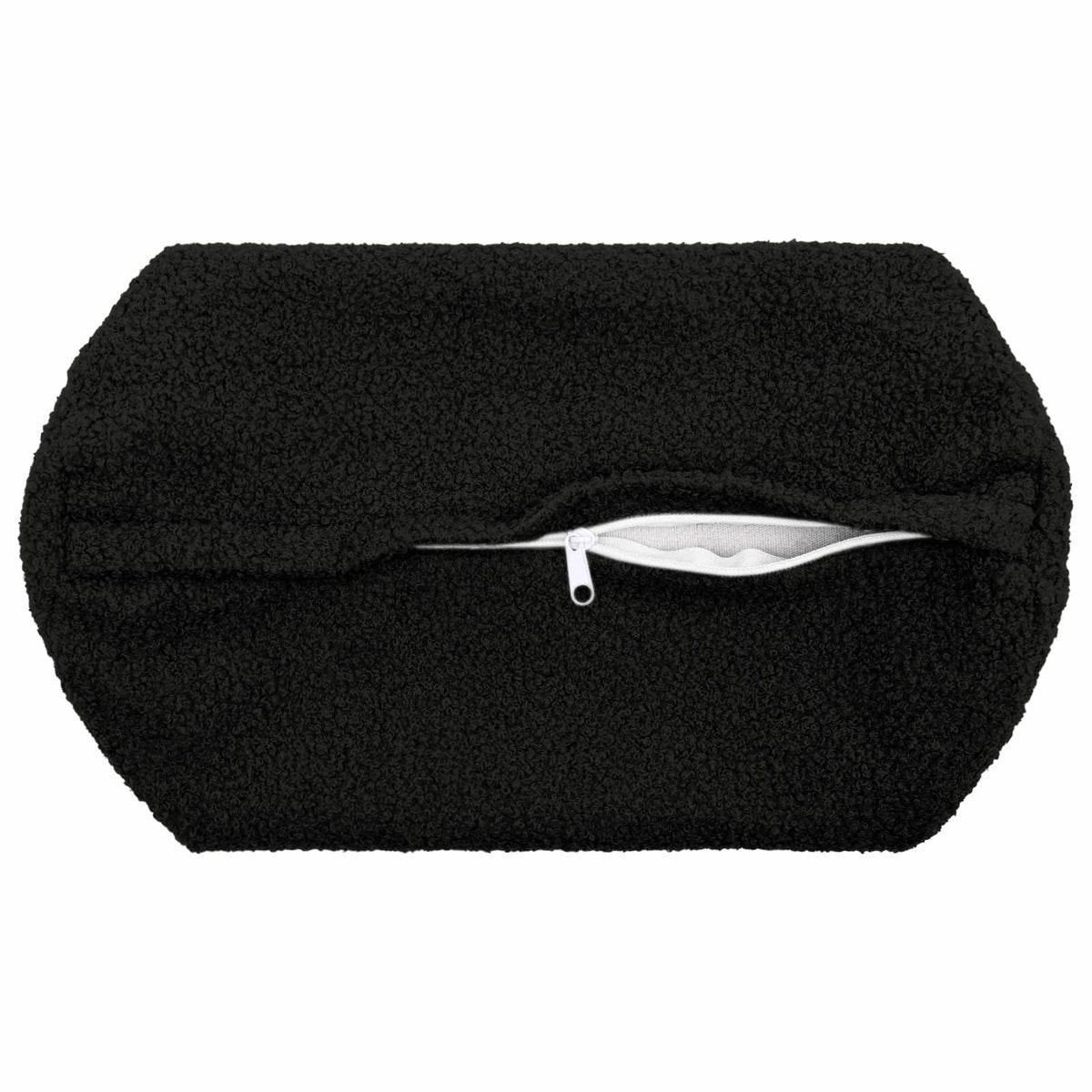 vidaXL Poszewka na poduszkę 2 pcs HEERLEN Czarny Ø 15 x 40 cm Bouclé