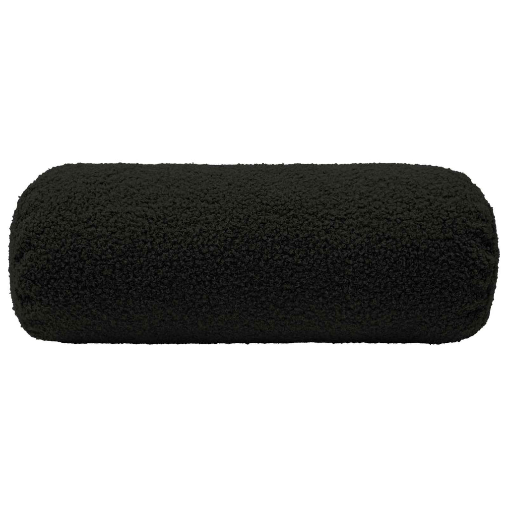vidaXL Poszewka na poduszkę 2 pcs HEERLEN Czarny Ø 15 x 40 cm Bouclé