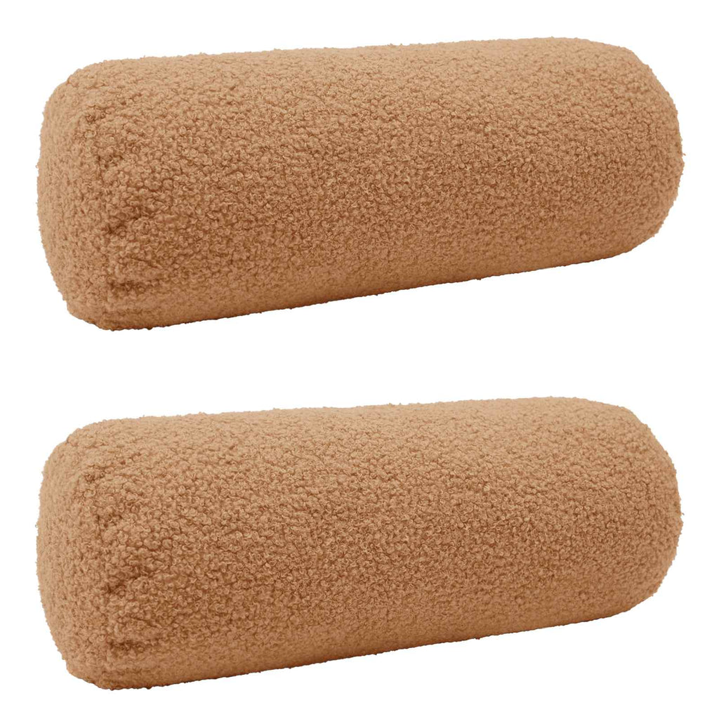 vidaXL Poszewka na poduszkę 2 pcs HEERLEN Beżowy Ø 15 x 40 cm Bouclé